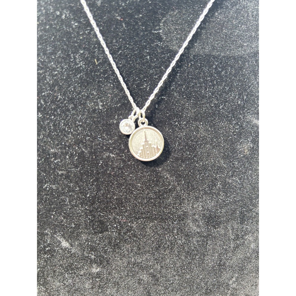 925 Sterling Silver LDS Young Women Medallion Necklace Temple Charm 18" Chain